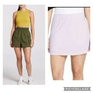 NWT DSG Women’s Set of 2 Skort/Shorts -Lilac Skort & Green Cargo 3” Short Size M